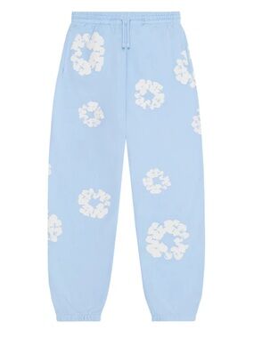 Denim Tears Cotton Wreath Sweatpants - powder blue